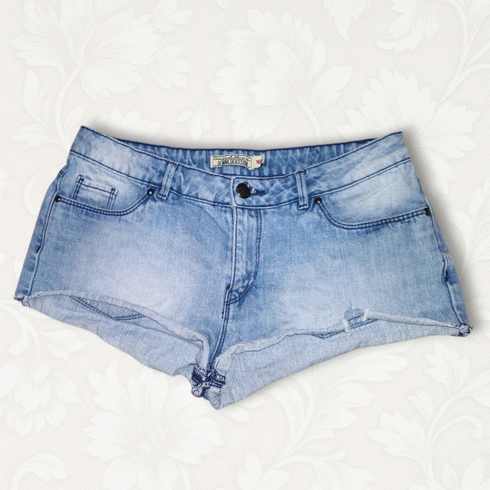 Original Marines “Denim Devotion” Micro Shorts | Low Rise | 30” Waist | Y2K